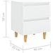 Comodini con Gambe Legno Pino 2pz Bianco Lucido 40x35x50 cm - Foto miniatura 8