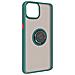 Cover Apple Iphone 13 Pro Bimateriale Anello Supporto Metallico Verde - Foto miniatura 2