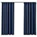 Tende Oscuranti con Ganci Effetto Lino 2 pz Blu 140x175 cm - Foto miniatura 1