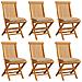 Sedie da Giardino con Cuscini Beige 6 pz in Massello di Teak - Foto miniatura 1