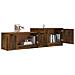 Mobile Tv Rovere Fumo 158,5x36x45 Cm In Legno Multistrato - Foto miniatura 5