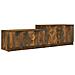 Mobile Tv Rovere Fumo 158,5x36x45 Cm In Legno Multistrato - Foto miniatura 1