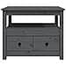 Tavolino Da Salotto Grigio 71x49x55 Cm Legno Massello Di Pino - Foto miniatura 5
