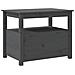 Tavolino Da Salotto Grigio 71x49x55 Cm Legno Massello Di Pino - Foto miniatura 6