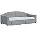Divano Letto Estraibile Cassetti Grigio Chiaro 90x200cm Tessuto - Foto miniatura 9