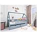 Letto Per Bambini A Forma Di Casetta 200x90x90 Cm - Foto miniatura 3