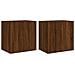 Mobili Tv Muro 2pz Rovere Marrone 40,5x30x40 Legno Multistrato - Foto miniatura 2