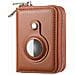 Porta Carte Airtag Porta Carte Con Cerniera Porta Carte Con Blocco Rfid Brown - Foto miniatura 5