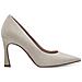 Ivory Leather Elegant Closed Pumps High Scarpe Con Tacco Pelle Scarpe Donna Beige Eu 36, 1-22438-42 413 - Foto miniatura 2