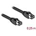 Cavo di rete RJ45 Cat. 8.1 S /FTP da 25 cm a 40 Gbps nero - Foto miniatura 2