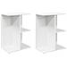 Comodini 2 Pz Bianchi 46,5x29x61 Cm In Legno Multistrato - Foto miniatura 2