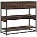 Tavolo Consolle Rovere Marrone 90x35x80 Cm Legno Multistrato - Foto miniatura 2