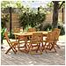 Set Da Pranzo Da Giardino 7pz 180x90x75cm Legno Massello Acacia - Foto miniatura 1