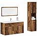 Set Mobili Da Bagno 3 Pz Legno Antico In Legno Multistrato - Foto miniatura 1