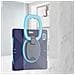 Custodia Resistente Per Ipad Pro 12.9"" Con Supporto Rotante - Elegante In Blu - Foto miniatura 2