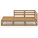 Lusso Casadino -  Set Divani Da Giardino 3pz Marrone Ambra Legno Massello Di Pino - Foto miniatura 2