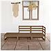Lusso Casadino -  Set Divani Da Giardino 3pz Marrone Ambra Legno Massello Di Pino - Foto miniatura 8