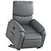 Poltrona Alzapersona Reclinabile Grigio In Similpelle - Foto miniatura 2