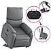Poltrona Alzapersona Reclinabile Grigio In Similpelle - Foto miniatura 5