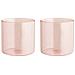 Confezione 2 bicchieri Daylight in vetro borosilicato rosa cl 33 - Foto miniatura 1