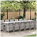 Set da Pranzo per Giardino 15 pcs Grigio chiaro Rattan Polt - Foto miniatura 2