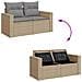 Divano da Giardino con Cuscini a 2 Posti Beige in Polyrattan - Foto miniatura 9