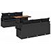 Set Divani Giardino  7 Pezzi con Cuscini Rattan Polietilene Nero, Divano Giardino  2 Posti con Magazzino e Cuscini Rattan Polietilene Nero - Foto miniatura 1