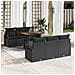 Set Divani Giardino  7 Pezzi con Cuscini Rattan Polietilene Nero, Divano Giardino  2 Posti con Magazzino e Cuscini Rattan Polietilene Nero - Foto miniatura 2