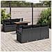 Set Divani Giardino  7 Pezzi con Cuscini Rattan Polietilene Nero, Divano Giardino  2 Posti con Magazzino e Cuscini Rattan Polietilene Nero - Foto miniatura 3