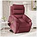 Poltrona Alzapersona Massaggiante Elettrica Rosso Vino Tessuto - Foto miniatura 2