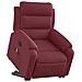Poltrona Alzapersona Massaggiante Elettrica Rosso Vino Tessuto - Foto miniatura 3