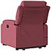Poltrona Alzapersona Massaggiante Elettrica Rosso Vino Tessuto - Foto miniatura 5