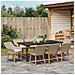 Set Pranzo Giardino 9 Pezzi Beige Rattan Poliestere - Foto miniatura 4