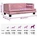 Lettino per Cani Rosa 80x45x30 cm in Velluto - Foto miniatura 7