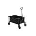 Carrello Pieghevole Per Carri Multiuso Con Ruote Per Tutti I Terreni, Carrelli Da Giardino Per Impieghi Gravosi Con Maniglia, Per Lo Shopping In Campeggio Pesca Sportiva Nera - Foto miniatura 4