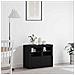 Mobile laterale 2 pcs Rovere nero 41 x 37 x 67 cm - Foto miniatura 2