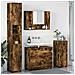 Set di mobili per il bagno 4 pcs Rovere fumo 30 x 35 x 192 cm - Foto miniatura 2