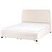 Letto Con Cassetti Contenitori Bouclé Sardent 180 X 200 Cm Bianco Sporco - Foto miniatura 3