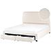 Letto Con Cassetti Contenitori Bouclé Sardent 180 X 200 Cm Bianco Sporco - Foto miniatura 7