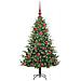 Albero di Natale artificiale preilluminato con set di palline - Foto miniatura 3
