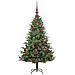 Albero di Natale artificiale preilluminato con set di palline - Foto miniatura 4