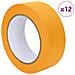 Nastri Adesivi per Pittori 12 pcs Giallo 38mm x 50m Carta - Foto miniatura 1