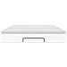 Struttura Letto Pouf con Materasso Bianco 140x190 cm Similpelle - Foto miniatura 7