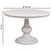 Tavolo Da Pranzo Rotondo In Legno Di Mango Finitura Bianca D120x77 - Foto miniatura 4