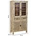 Vetrina In Legno Artigianale Anticato 85 X 40 X 180h Cm - Foto miniatura 3