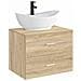 Lavabo da bagno Nero Opaco 59 x 35 x 21 cm Metallo - Foto miniatura 2