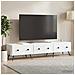 Mobile TV Bianco 147 x 34,5 x 30 cm Legno ingegnerizzato - Foto miniatura 2
