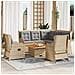 Set Divani da Giardino 5 pz con Cuscini in Polyrattan Beige - Foto miniatura 2