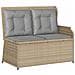 Set Divani da Giardino 5 pz con Cuscini in Polyrattan Beige - Foto miniatura 4