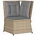 Set Divani da Giardino 5 pz con Cuscini in Polyrattan Beige - Foto miniatura 5